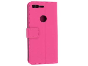 Slim Synthetic Leather Wallet Case with Stand for Google Pixel - Pink