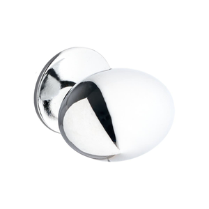Chrome Oval Cabinet Knob - Pack of 6 - Elite Knobs & Handles