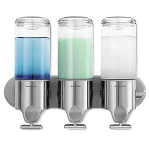 simplehuman Triple Wall Mounted Pump Soap Dispenser
