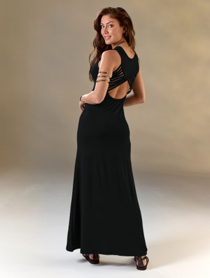 'Robe longue "Nayantara", Noir'