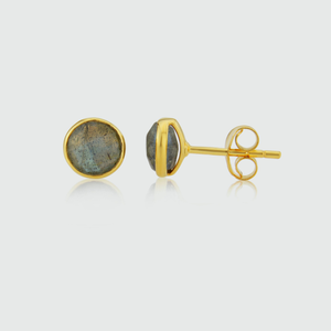 Antibes Gold Vermeil & Labradorite Stud Earrings