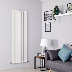 Milano Alpha - Flat Panel Vertical Designer Radiator - Double Panel - 1600mm x 560mm - White