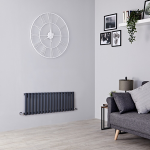 Milano Aruba - Horizontal Designer Radiator - Double Panel - 400mm x 1000mm - Anthracite