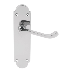 Brora Curved Lever Door Handle - Chrome - Internal - Pair - Designer Levers