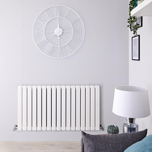 Milano Alpha - Flat Panel Horizontal Designer Radiator - Double Panel - 635mm x 1190mm - White