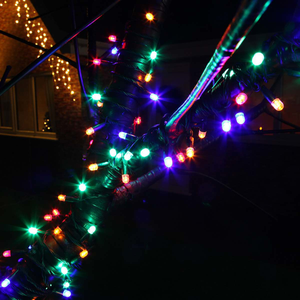 ConnectGo® Outdoor LED String Lights, Connectable, Black Rubber Cable
