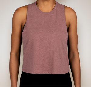 Bella + Canvas Women's Racerback Crop Tank Top - Heather Mauve