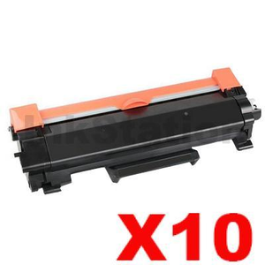 10 x Compatible Brother TN-2450 High Yield Toner Cartridge - 3,000 pages