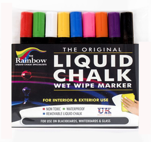 Liquid Chalk Wet Wipe 5mm Bullet Assorted - 9-Pack