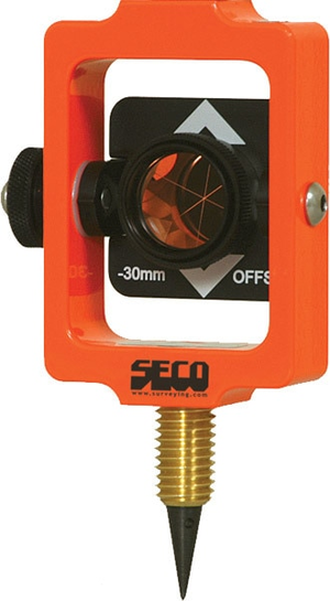 SECO 25 mm Stakeout Prism Assembly / 0 and -30 mm Offset 6405-01