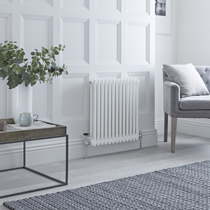 Milano Windsor - Horizontal Traditional Column Radiator - 2 Column - 600mm x 605mm - White