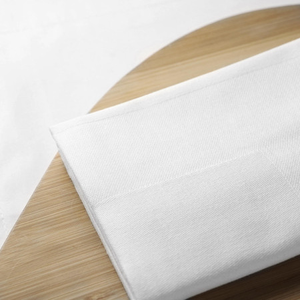 100% Cotton Satin Band Napkins 22x22'' (56x56 cm) - White