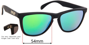 Sunglass Fix Replacement Lenses for Oakley Frogskins Gen 1 (1985-1990) - 54mm Wide