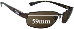 Sunglass Fix Replacement Lenses for Ray-Ban RB3364 - 59mm Wide