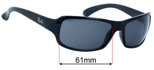 Sunglass Fix Replacement Lenses for Ray-Ban RB4075 - 61mm Wide