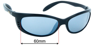 Sunglass Fix Replacement Lenses for Mako Sleek 9371 - 60mm Wide
