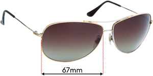 Sunglass Fix Replacement Lenses for Ray-Ban RB3293 Aviator - 67mm Wide