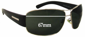 Sunglass Fix Replacement Lenses for Prada SPR61G - 67mm Wide