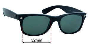 Sunglass Fix Replacement Lenses for Ray-Ban RB2132 New Wayfarer - 52mm Wide