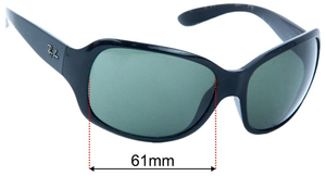 Sunglass Fix Replacement Lenses for Ray-Ban RB4118 - 61mm Wide