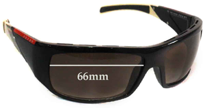 Sunglass Fix Replacement Lenses for Prada SPS06H - 66mm Wide
