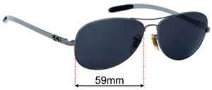 Sunglass Fix Replacement Lenses for Ray-Ban RB8301 Tech - 59mm Wide
