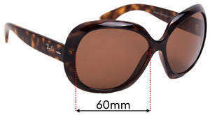 Sunglass Fix Replacement Lenses for Ray-Ban RB4098 Jackie Ohh II - 60mm Wide