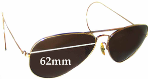Sunglass Fix Replacement Lenses for Ray-Ban B&L Aviator USA - 62mm Wide