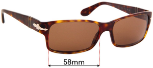 Sunglass Fix Replacement Lenses for Persol 2803-S - 58mm Wide