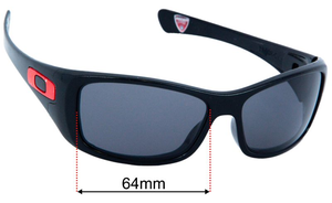 Sunglass Fix Replacement Lenses for Oakley Hijinx Ducati OO9021 - 64mm Wide