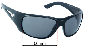 Sunglass Fix Replacement Lenses for Arnette Heist AN4135 - 66mm Wide