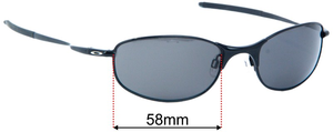 Sunglass Fix Replacement Lenses for Oakley Tightrope OO4040 - 58mm Wide