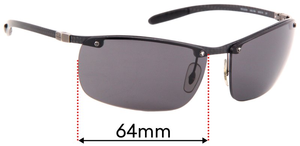 Sunglass Fix Replacement Lenses for Ray-Ban RB8306 Tech - 64mm Wide