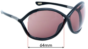 Sunglass Fix Replacement Lenses for Tom Ford Whitney FT0009 - 64mm Wide