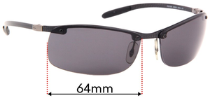 Sunglass Fix Replacement Lenses for Ray-Ban RB8305 Tech - 64mm Wide