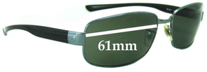 Sunglass Fix Replacement Lenses for Ray-Ban RB3331 - 61mm Wide