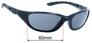 Sunglass Fix Replacement Lenses for Wiley X Wiley X Airrage - 60mm Wide