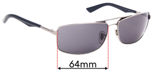 Sunglass Fix Replacement Lenses for Ray-Ban RB3465 - 64mm Wide