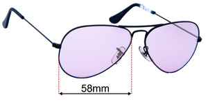 Sunglass Fix Replacement Lenses for Ray-Ban B&amp;L Aviator RB3025 - 58mm Wide
