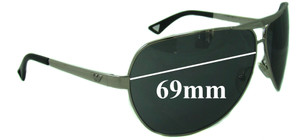 Sunglass Fix Replacement Lenses for Emporio Armani EA9367/S - 69mm Wide