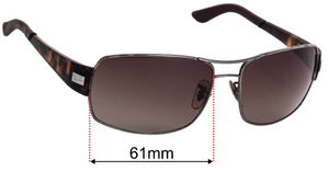 Sunglass Fix Replacement Lenses for Ray-Ban RB3426 - 61mm Wide