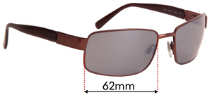 Sunglass Fix Replacement Lenses for Revo 3043 - 62mm Wide