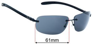 Sunglass Fix Replacement Lenses for Ray-Ban RB8303 Tech - 61mm Wide