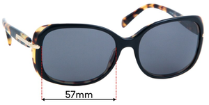 Sunglass Fix Replacement Lenses for Prada SPR08O - 57mm Wide