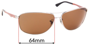 Sunglass Fix Replacement Lenses for Ray-Ban RB3506 - 64mm Wide