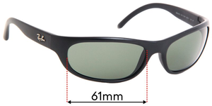 Sunglass Fix Replacement Lenses for Ray-Ban RB4033 60mm - 61mm Wide