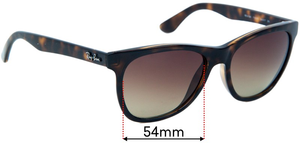 Sunglass Fix Replacement Lenses for Ray-Ban RB4184 - 54mm Wide
