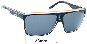 Sunglass Fix Replacement Lenses for Carrera 22 - 63mm Wide
