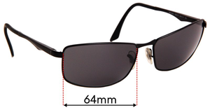Sunglass Fix Replacement Lenses for Ray-Ban RB3498 - 64mm Wide