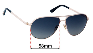 Sunglass Fix Replacement Lenses for Tom Ford Marko TF144 - 58mm Wide